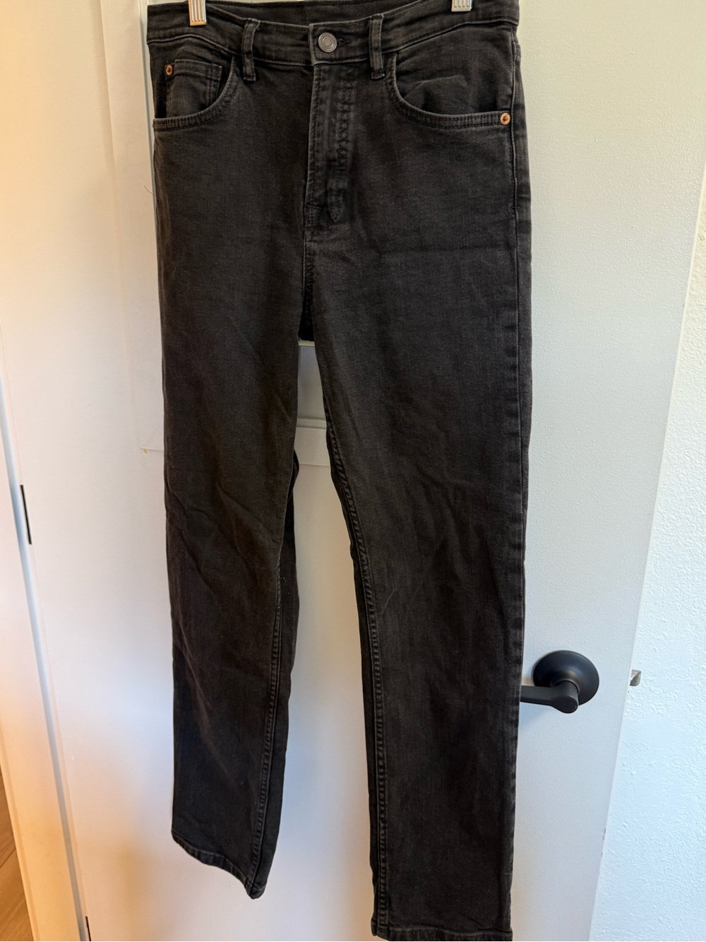 MASSIMO DUTTI Black Jean Pants Straight Fit